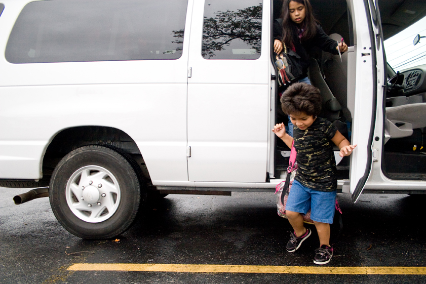 Every Monday, Wednesday and Friday afternoon, giggles can be heard at the corner of 12th Street and Chicon. Mission Possible started the after-school mentorship program three years ago. Louisa steps delicately out of the bus being careful to keep her backpack off the ground.