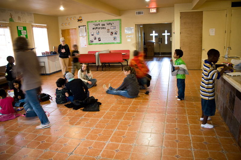 With a three (kids) to one (mentor) ratio, it’s easy for things to get a little out of hand. “Chaos is normal,” said Joanna Rosendale, a long-time mentor with Mission Possible.