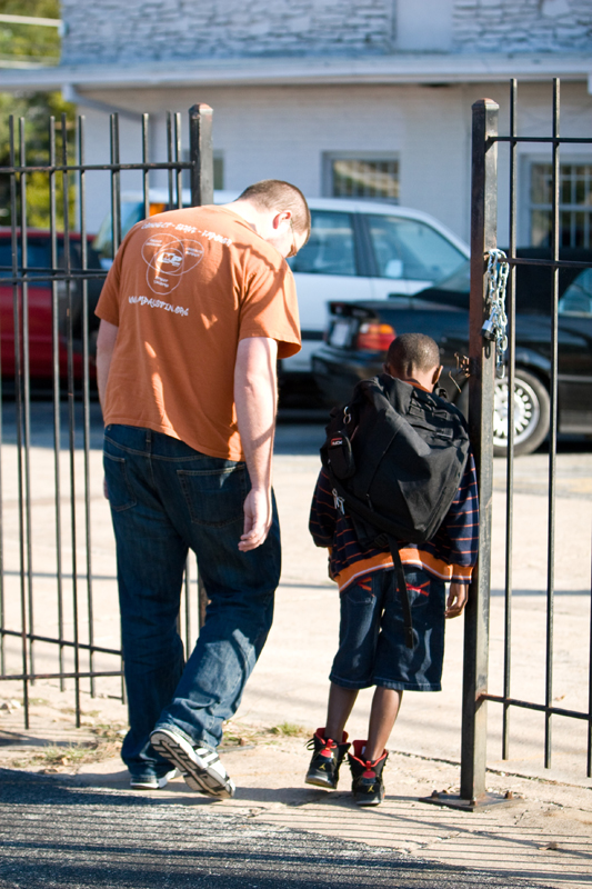 “Discipline is definitely an issue,” said mentor Ben Lowe, “It is hard to know how to approach the issue because I don’t want it to feel like school, I don’t want to take on the role of a principal. Yet, at the same time, I know that order is important.” Lowe took Keman aside to discuss a behavioral problem.