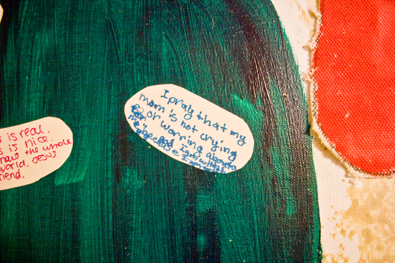 Some of the artwork on display at Mission Possible reveals the tremendous challenges facing parents of these at-risk kids.