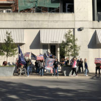 Wind Therapy Freedom Riders and others rally in support of Austin Police and against Austin Mayor Steve Adler. (Photo: Bismarck D. Andino)