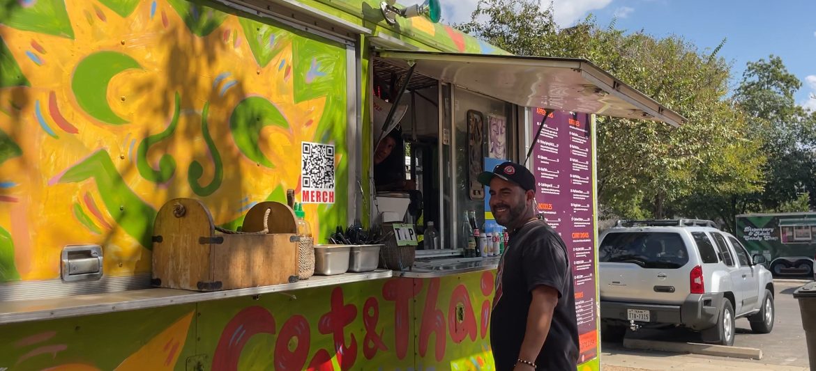 Food truck workers prepare for ACL weekend in Austin, Texas on Oct. 3, 2024. (Emily Trevino/Reporting Texas TV)